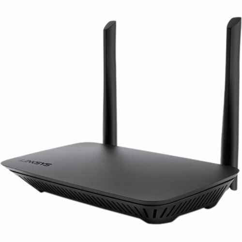 Linksys AC1000 Dual Band Wireless and Ethernet Router - Black Perspective: left