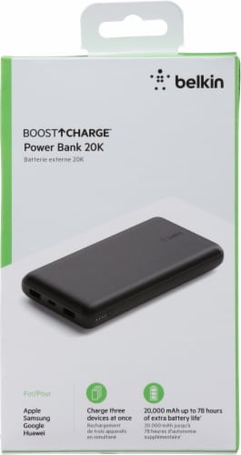 Belkin Boost Charge USB-C Portable Charger 20k Power Bank Perspective: left