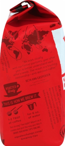 Equal Exchange French Roast Dark Roast Organic Whole Bean Coffee Perspective: left