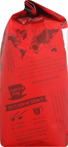 Equal Exchange Organic Mind Body & Soul Ground Coffee Perspective: left