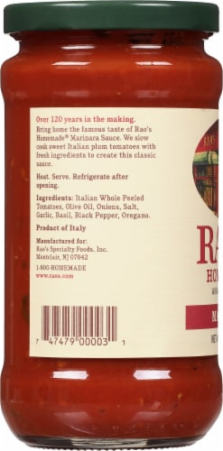Rao's Homemade Marinara Sauce Perspective: left