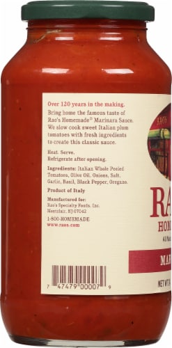 Rao's Homemade® Marinara Sauce Perspective: left