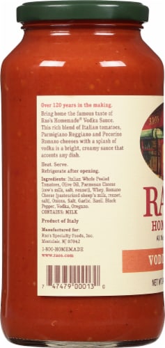 Rao's Homemade® Vodka Sauce Perspective: left