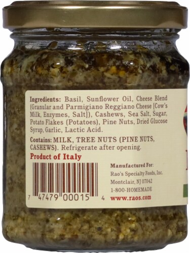 Rao's Homemade® Basil Pesto Perspective: left