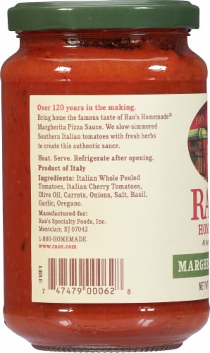 Rao's Homemade® Margherita Pizza Sauce Perspective: left