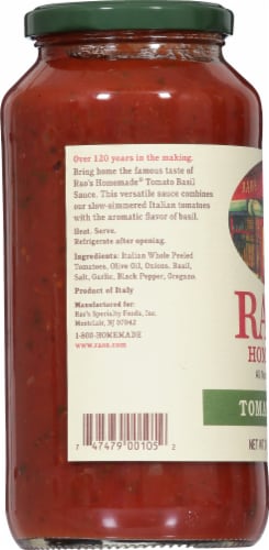 Rao's Homemade Tomato Basil Sauce Perspective: left