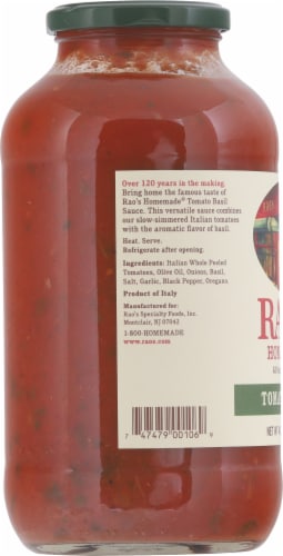 Rao's Homemade® Tomato Basil Sauce Perspective: left