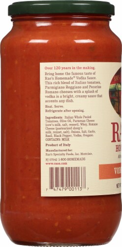 Rao's Homemade® Vodka Pasta Sauce Perspective: left