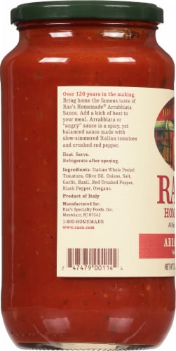 Rao's Homemade® Arrabbiata Spicy Marinara Sauce Perspective: left
