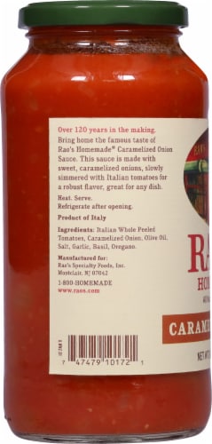 Rao's Homemade® Caramelized Onion Pasta Sauce Perspective: left