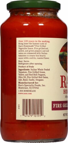 RAO's Homemade Premium Fire Grilled Vegetable Sauce Perspective: left