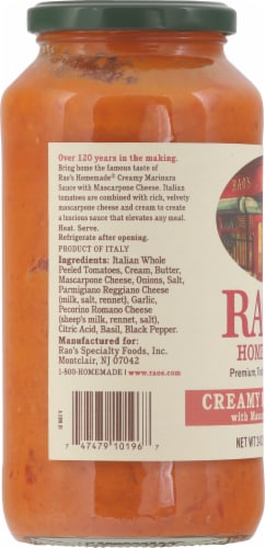 Rao's Homemade® Creamy Marinara Sauce Perspective: left