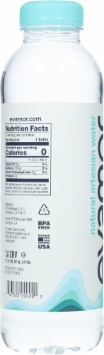 Evamor® Natural Artesian Bottled Water Perspective: left