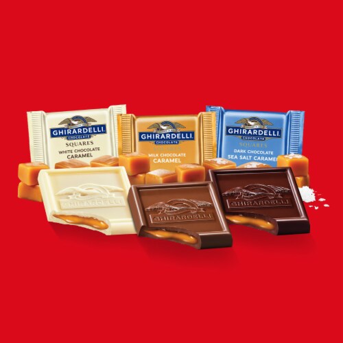 Ghirardelli® Chocolate Caramel Assortment Squares Perspective: left