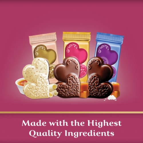 Ghirardelli® Chocolate Assortment Duet Hearts Valentine Candy Perspective: left