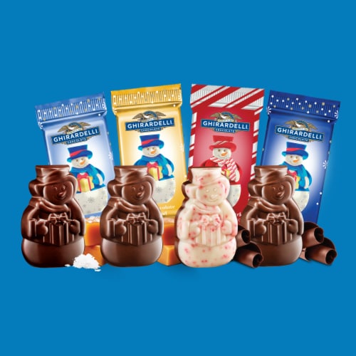 Ghirardelli® Holiday Chocolate Snowmen Assortment Perspective: left
