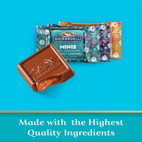 Ggirardelli® Minis Chocolate Assortment Easter Candy Bag Perspective: left