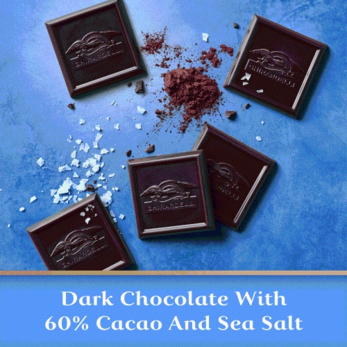 GHIRARDELLI Sea Salt with 60% Cacao Dark Chocolate Perspective: left
