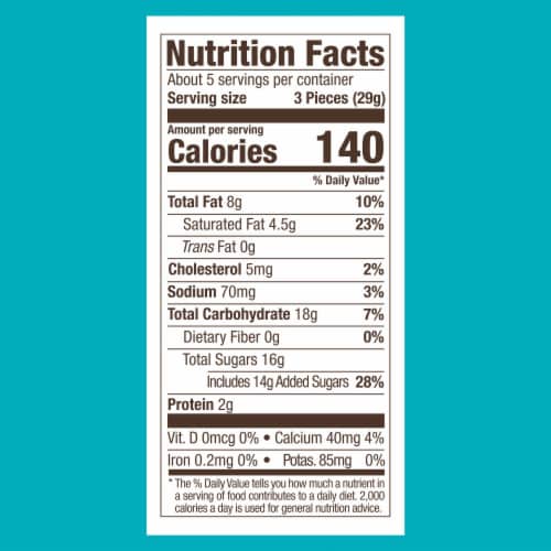 Ghirardelli® Milk Chocolate Sea Salt Caramel Bunnies Candy Bag Perspective: left