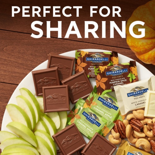 Ghiradelli® Premium Fall Assortment Chocolate Squares Halloween Candy Perspective: left