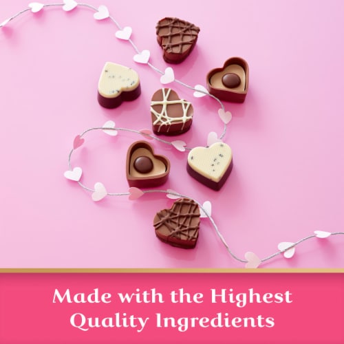 Ghirardelli® Signature Collection Chocolates Valentine Candy Heart Perspective: left