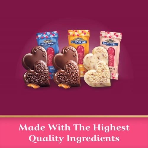 Ghirardelli® Chocolate Hearts Assortment Valentine's Candy Perspective: left