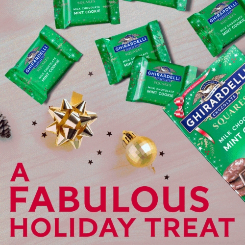 Ghirardelli® Milk Chocolate Mint Cookie Chocolates Perspective: left