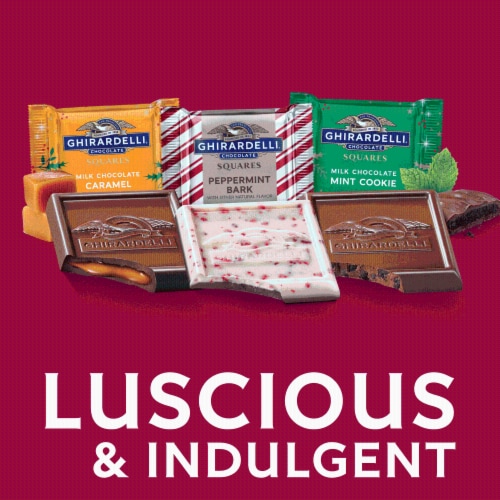 Ghirardelli® Holiday Chocolate Assortment Candy Bag Perspective: left