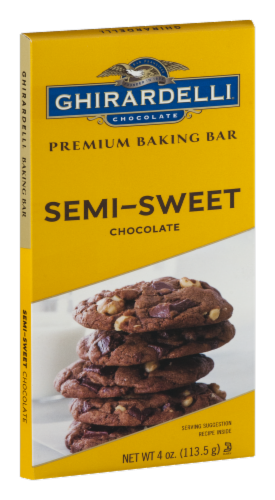 Ghirardelli Semi-Sweet Chocolate Baking Bar Perspective: left
