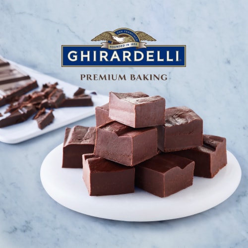 Ghirardelli Premium 100% Cacao Unsweetened Baking Chocolate Bar Perspective: left