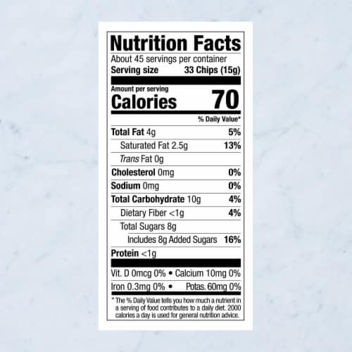 Ghirardelli® Semi-Sweet Chocolate Chips Perspective: left