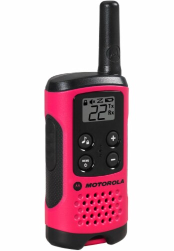 Motorola Solutions Talkabout T107 Two Way Radios - Pink/Black Perspective: left