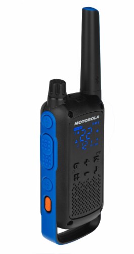 Motorola Solutions Talkabout T800 Two-Way Radios - Black/Blue Perspective: left