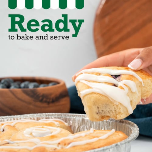 Sister Schubert's Frozen Lemon Blueberry Rolls Perspective: left