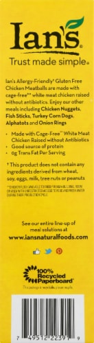 Ian's Gluten Free Italian Style Chicken Frozen Meatballs Perspective: left