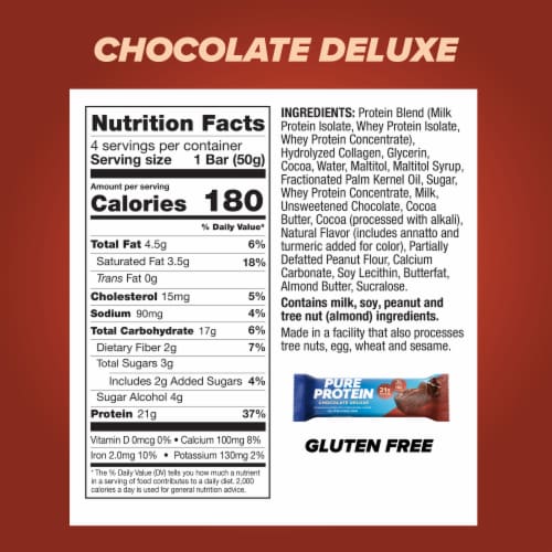 Pure Protein™ Chocolate Deluxe Protein Bar Perspective: left
