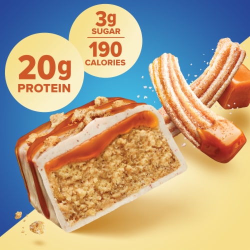 Pure Protein® Caramel Churro Gluten Free Protein Bars Perspective: left