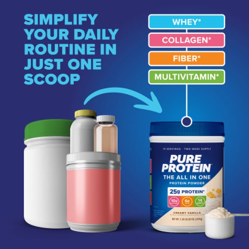 Pure Protein® All in One Vanilla Powder Perspective: left