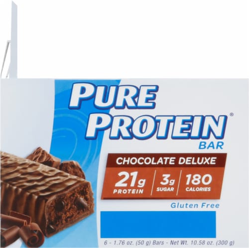 Pure Protein Chocolate Fudge Deluxe Bars Perspective: left