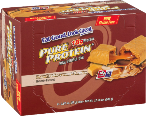Pure Protein® Peanut Butter Caramel Surprise Bars Perspective: left