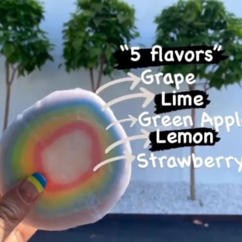 Sugarolly Rainbow Cotton Candy Pop Rocks (Pack of 5) Perspective: left