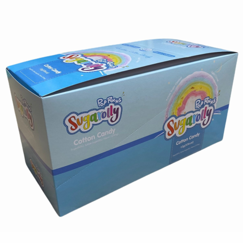 Sugarolly Rainbow Cotton Candy Pop Rocks (1 RRP Box) Perspective: left
