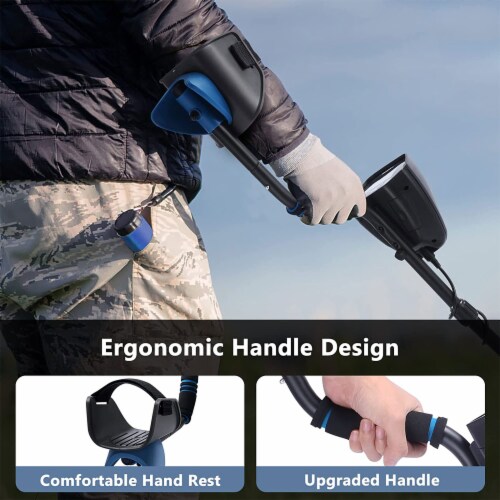 KentokTool Metal Detector with 3 Operating Modes, Waterproof Coil, & LCD Display Perspective: left