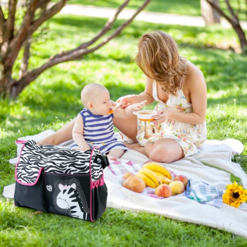 Baby Nappy Diaper Duffel Shoulder Bags with Wipeable Changing Pad Perspective: left