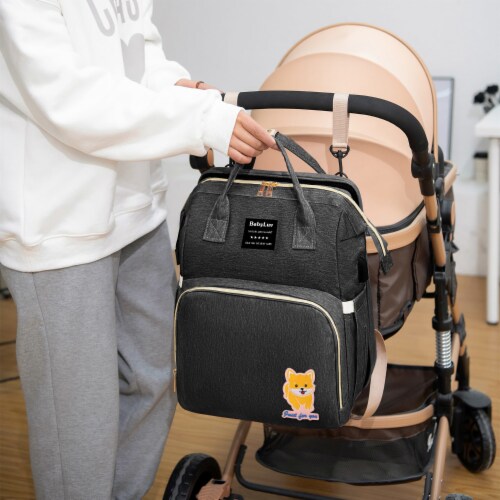 Multifunctional Diaper Backpack Insulated Pockets Diaper Pad Burp Cloth and USB Port 1 Set Mariano s