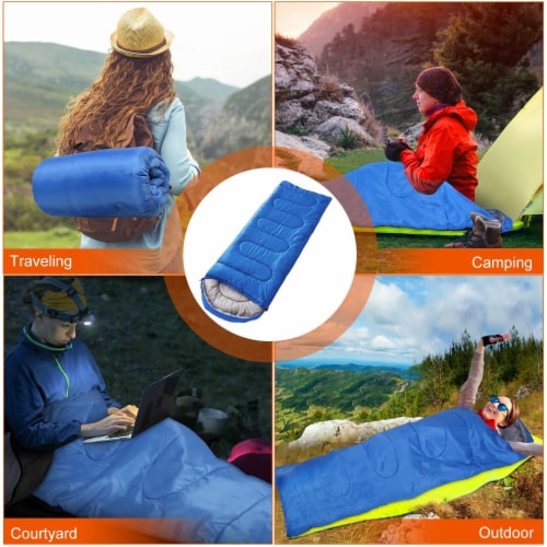 Moisture Proof Camping Sleeping Bag Spring Autumn Winter with Carry Bag 1 Set Pick n Save