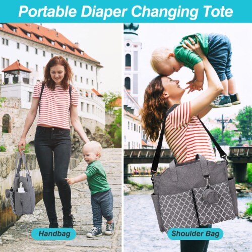 14-Pocket Diaper Bag With Adjustable Strap For Mom And Dad 14-Pocket Diaper Bag With Adjustable Strap For Mom And Dad