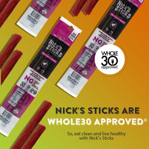 Nicks Stick Spicy Turkey Snack 1.7oz Perspective: left