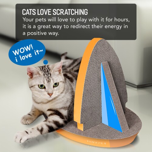 Yeah Depot - Cat Condo Scratcher Post Cardboard, Scratching Board Perspective: left