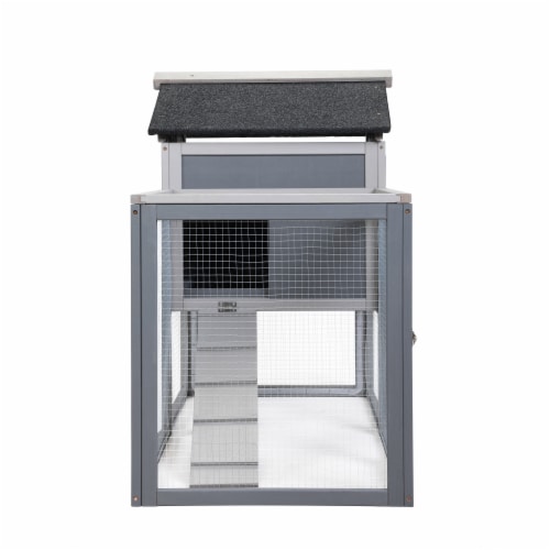 Premium Rabbit Hutch for Small Animals - Ultimate Comfort & Security Perspective: left